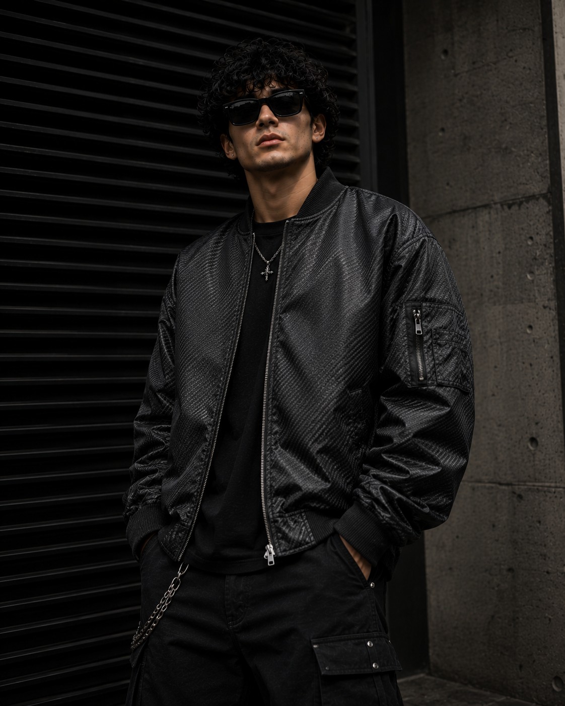 Carbon Bomber – UrbanVibe streetwear bomber jacket
